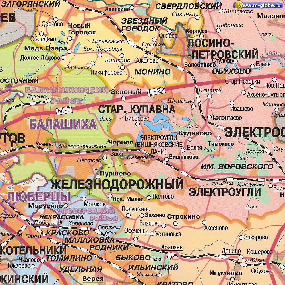 Карта домодедовского района московской области с населенными пунктами и деревнями подробная